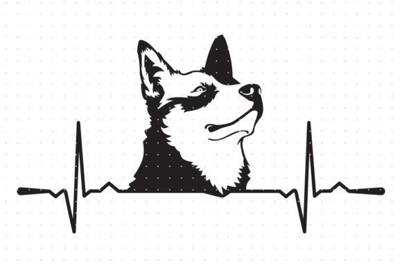 Australian Cattle Dog Heartbeat SVG