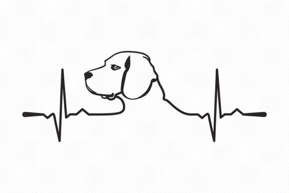 Beagle Dog Heartbeat SVG