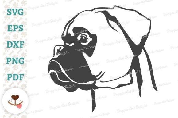 Boxer Dog Face Svg Png Vector Cut File