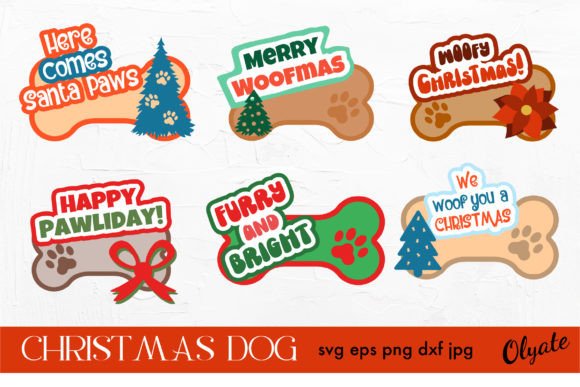 Christmas Dog Quotes SVG. Dog Papercut.