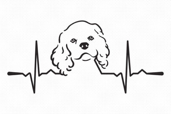 Cocker Spaniel Dog Heartbeat SVG