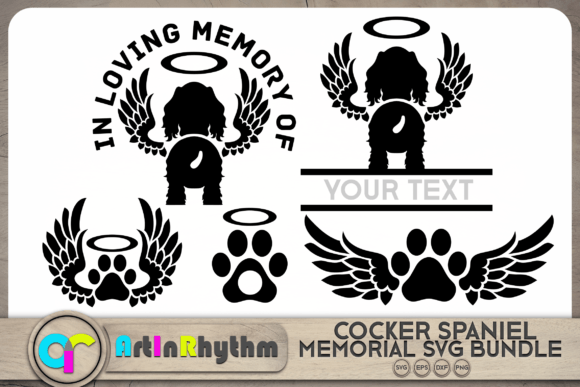 Cocker Spaniel Pet Dog Memorial SVG