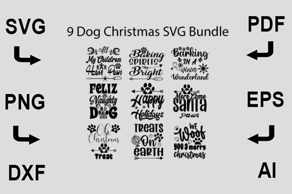 Dog Christmas SVG