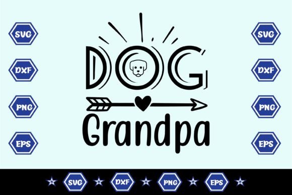 Dog Grandpa SVG Sublimation Design