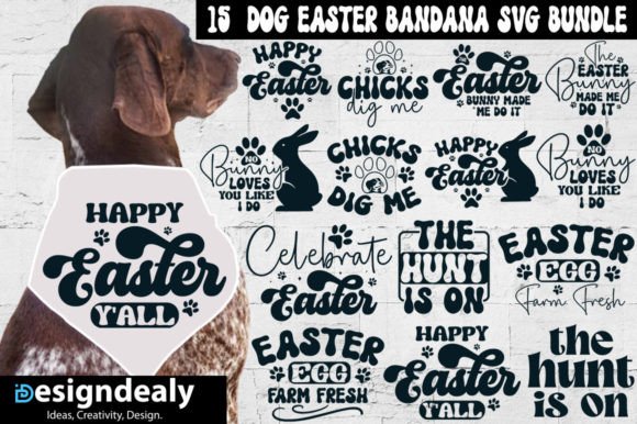 Easter Dog Bandana SVG Bundle