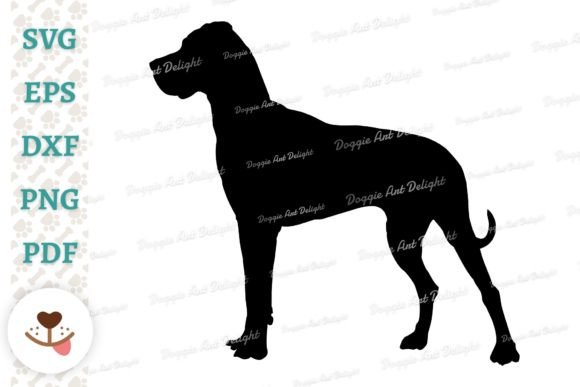Great Dane Dog Silhouette Svg Cut File