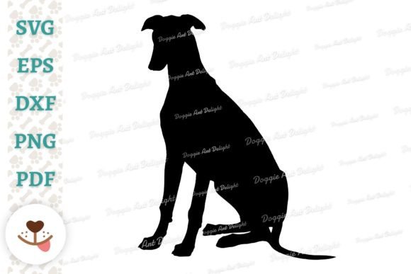 Greyhound Dog Silhouette Svg Cut File