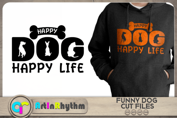 Happy Dog Happy Life SVG