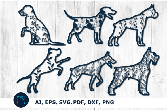 Laser or Paper Cut Dog Decor SVG Bundle