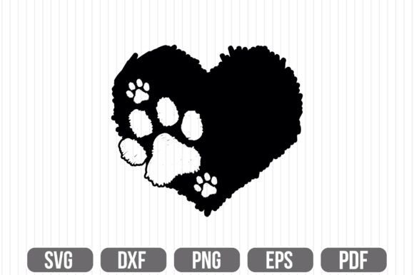 Love and Dog Paw SVG