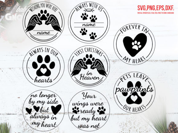 Memorial Dog Ornament SVG