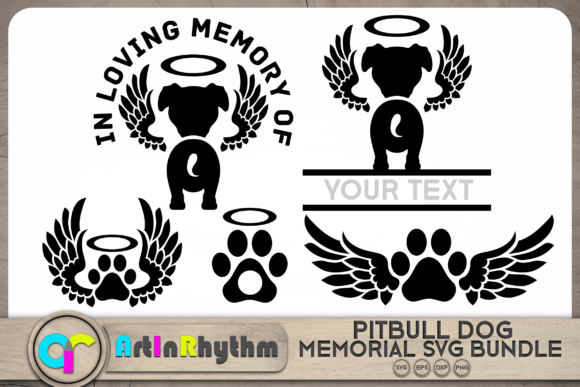 Pitbull Pet Dog Memorial SVG