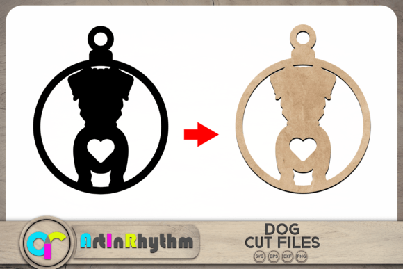 Pug Dog Keychain SVG