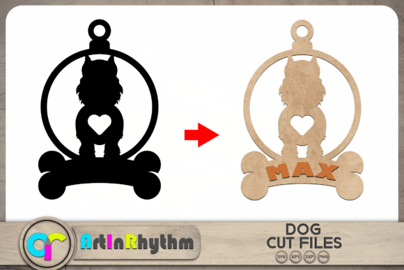 Schnauzer Dog Keychain SVG