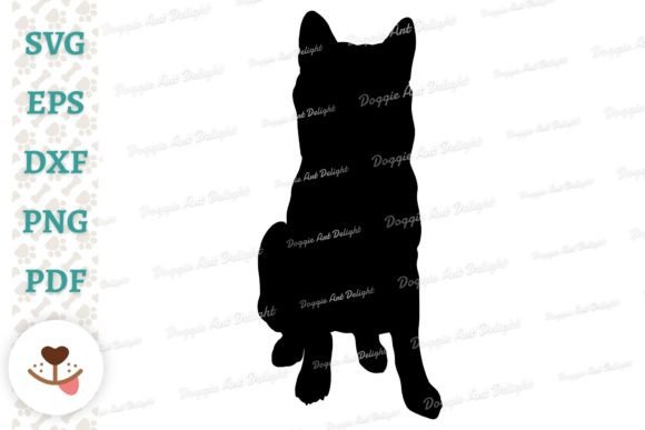 Sitting Shiba Inu Dog Silhouette Svg Dxf