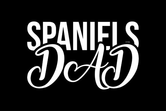 Spaniels Dad Dog Lover SVG Design